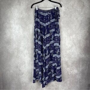 Raga Floral Boho Super Wide Leg Cropped Pants